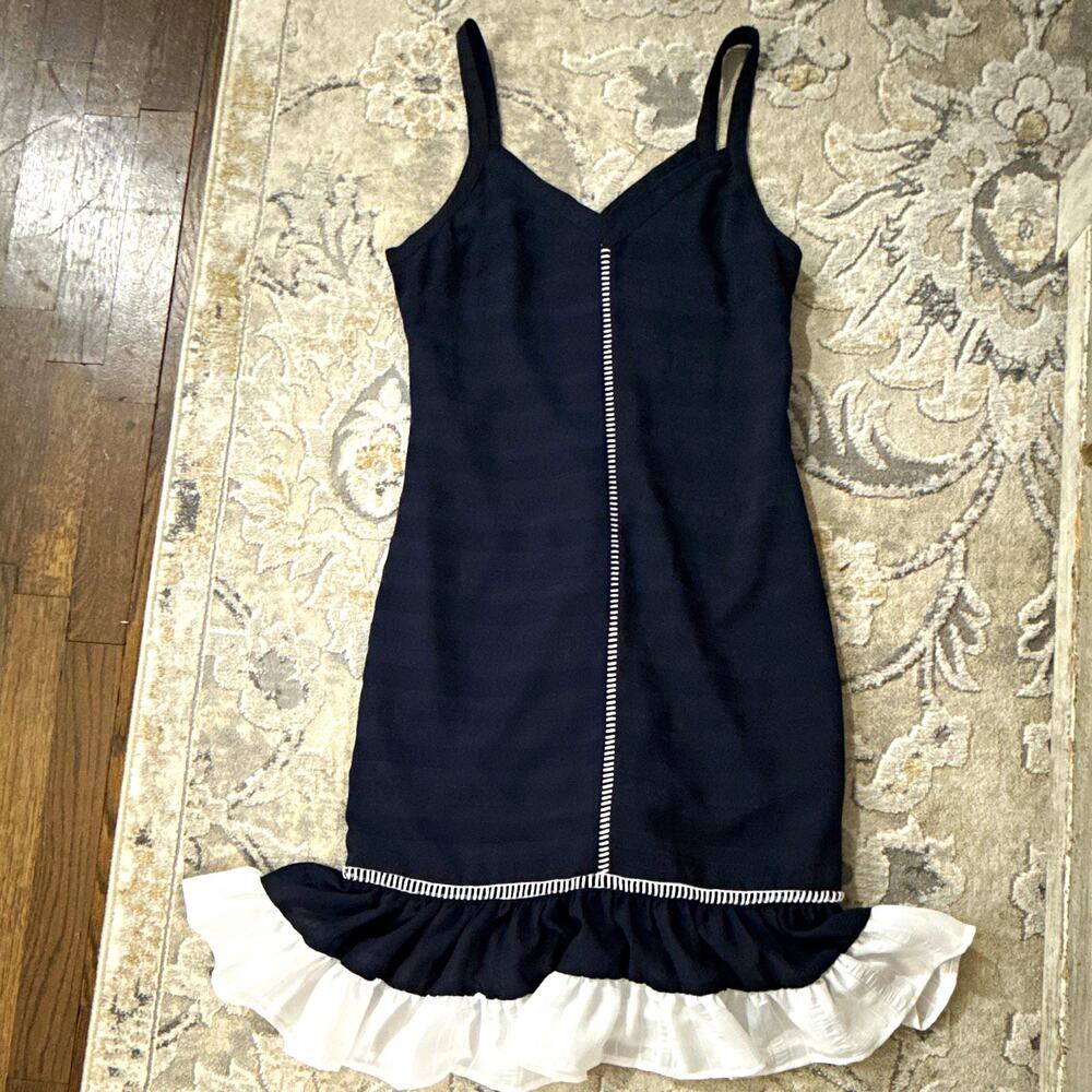 Endless Rose Women’s Full Slip M Black/White Ruffle Adjustable Strap Polyester